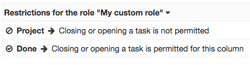 Example restriction task status