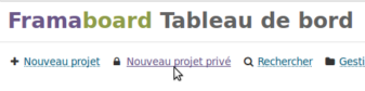 Nouveau projet privé