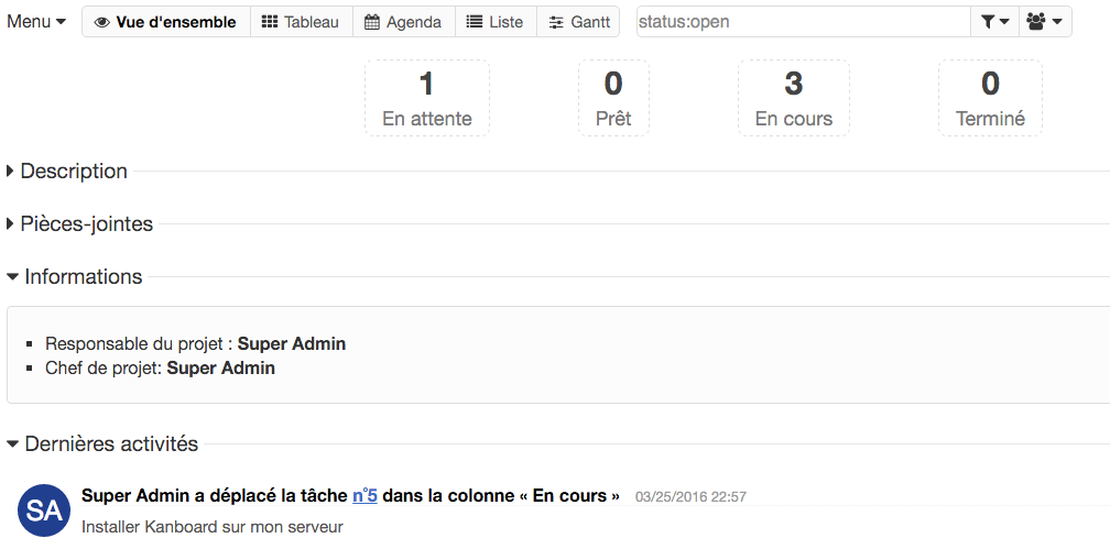 Aperçu du projet