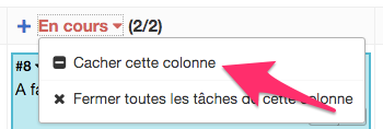 Cacher une colonne